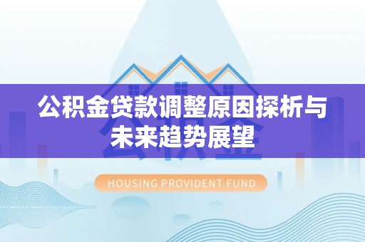 资兴公积金贷款调整原因探析与未来趋势展望
