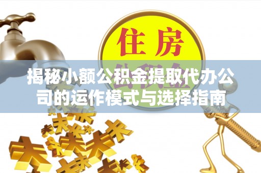 资兴揭秘小额公积金提取代办公司的运作模式与选择指南