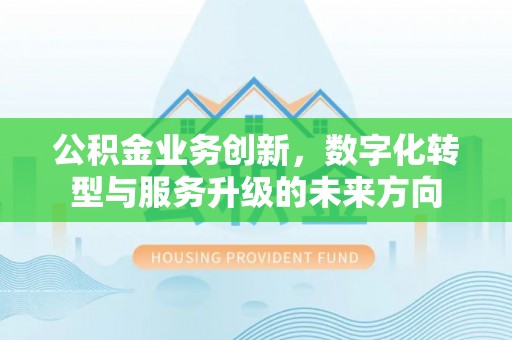 资兴公积金业务创新，数字化转型与服务升级的未来方向