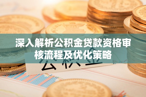 资兴深入解析公积金贷款资格审核流程及优化策略