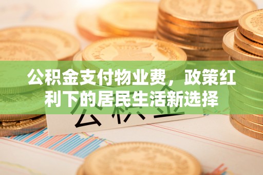 资兴公积金支付物业费，政策红利下的居民生活新选择