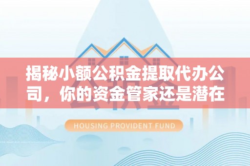 资兴揭秘小额公积金提取代办公司，你的资金管家还是潜在陷阱？